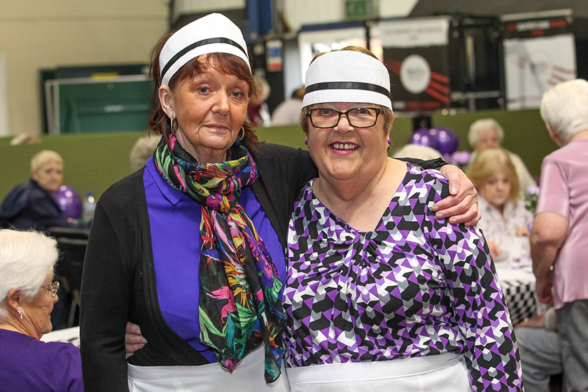 Judy and Beryl celebrate the 10th annual Purple Day